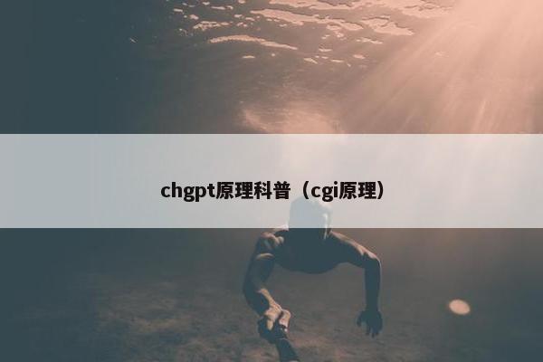 chgpt原理科普（cgi原理）