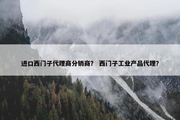 进口西门子代理商分销商？ 西门子工业产品代理？