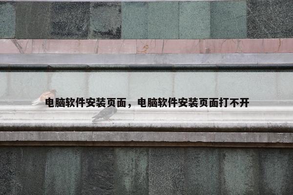 电脑软件安装页面，电脑软件安装页面打不开