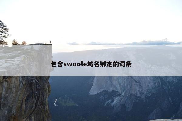 包含swoole域名绑定的词条
