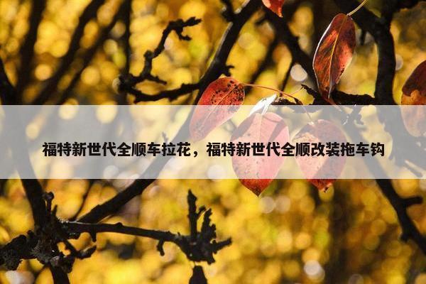 福特新世代全顺车拉花，福特新世代全顺改装拖车钩