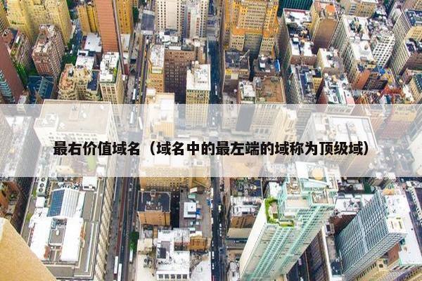 最右价值域名（域名中的最左端的域称为顶级域）
