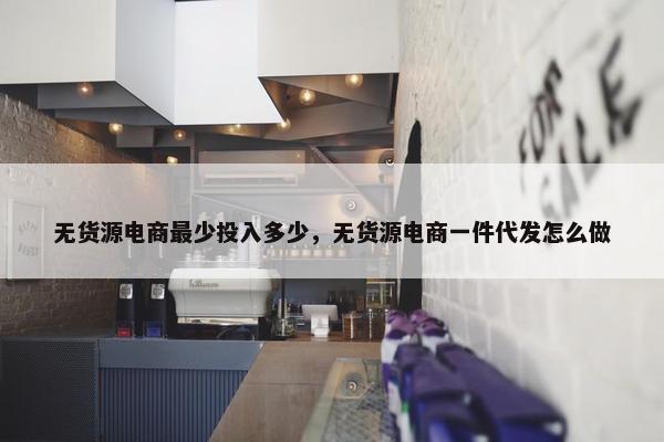 无货源电商最少投入多少，无货源电商一件代发怎么做