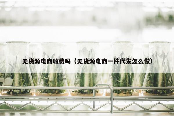 无货源电商收费吗（无货源电商一件代发怎么做）