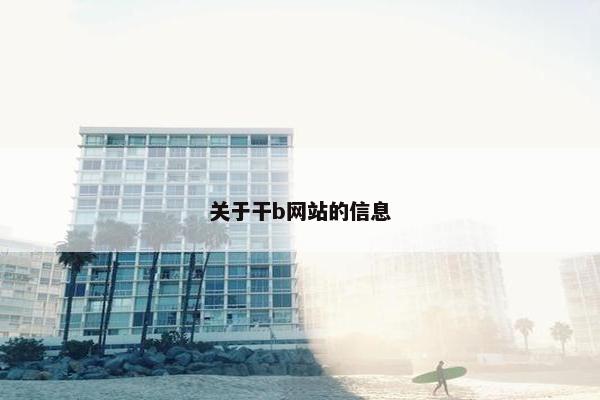 关于干b网站的信息
