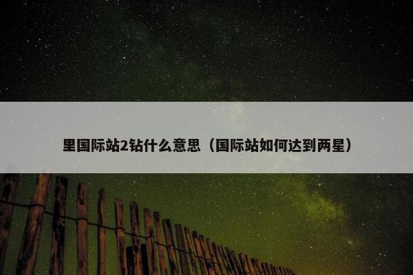 里国际站2钻什么意思（国际站如何达到两星）