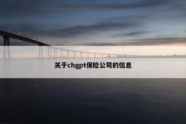 关于chgpt保险公司的信息