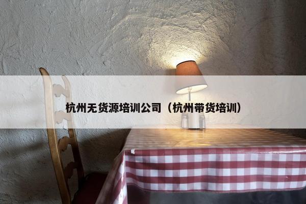 杭州无货源培训公司（杭州带货培训）