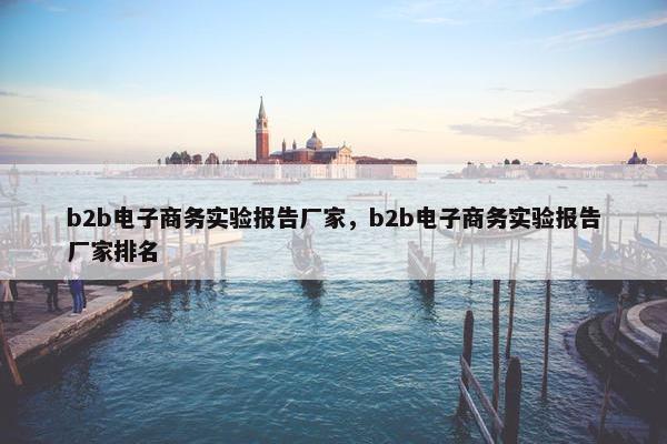 b2b电子商务实验报告厂家，b2b电子商务实验报告厂家排名