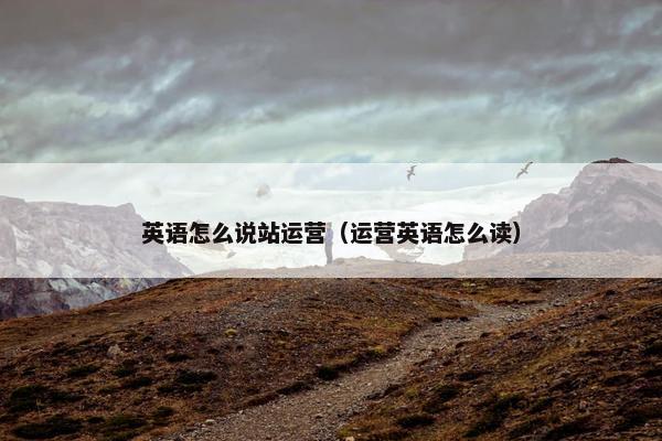 英语怎么说站运营（运营英语怎么读）