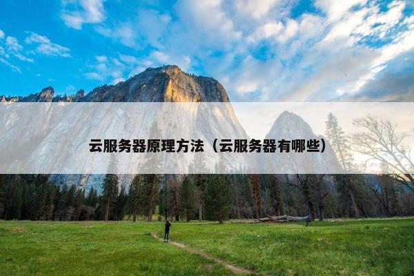 云服务器原理方法（云服务器有哪些）