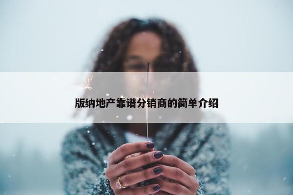 版纳地产靠谱分销商的简单介绍
