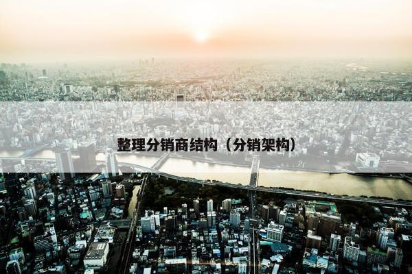 整理分销商结构（分销架构）