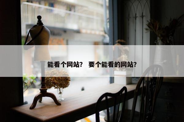 能看个网站？ 要个能看的网站？