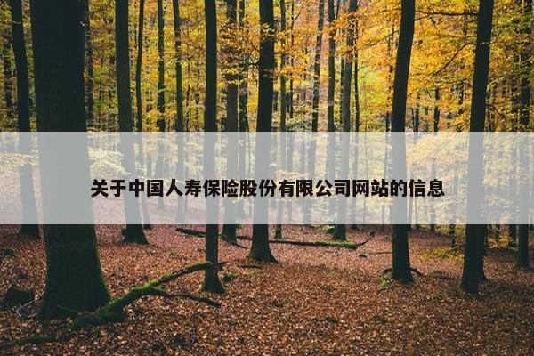 关于中国人寿保险股份有限公司网站的信息
