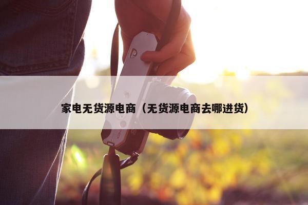 家电无货源电商（无货源电商去哪进货）
