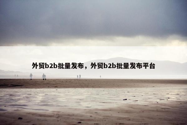 外贸b2b批量发布，外贸b2b批量发布平台