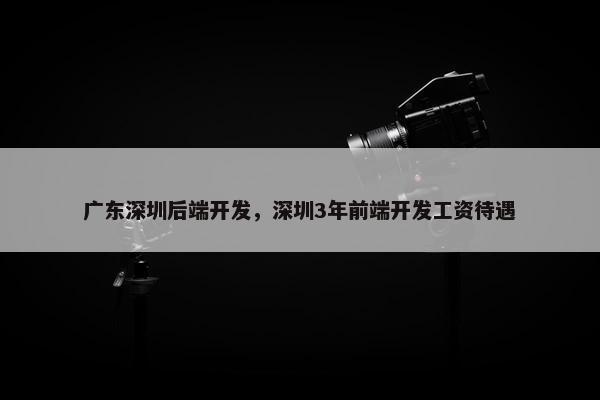 广东深圳后端开发，深圳3年前端开发工资待遇
