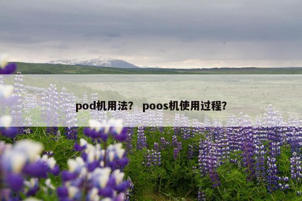 pod机用法？ poos机使用过程？