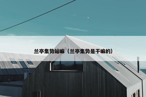 兰亭集势站嘛（兰亭集势是干嘛的）