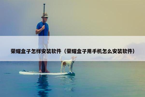 荣耀盒子怎样安装软件（荣耀盒子用手机怎么安装软件）