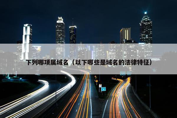 下列哪项属域名（以下哪些是域名的法律特征）