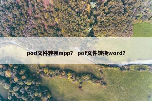 pod文件转换mpp？ pof文件转换word？