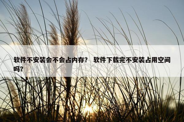 软件不安装会不会占内存？ 软件下载完不安装占用空间吗？