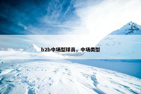 b2b中场型球员，中场类型