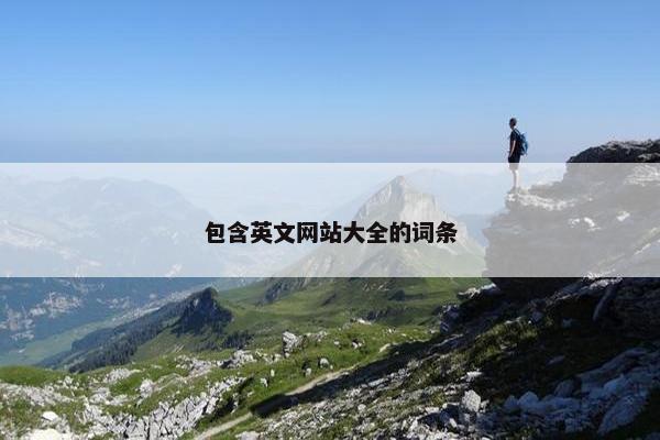 包含英文网站大全的词条