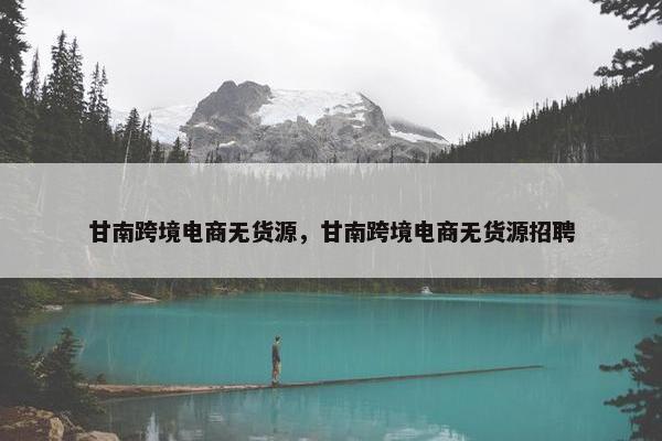 甘南跨境电商无货源，甘南跨境电商无货源招聘