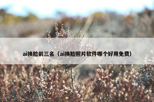 ai换脸前三名（ai换脸照片软件哪个好用免费）