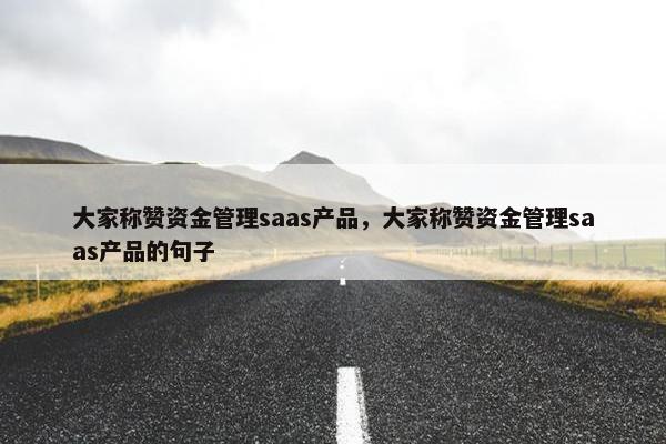 大家称赞资金管理saas产品，大家称赞资金管理saas产品的句子