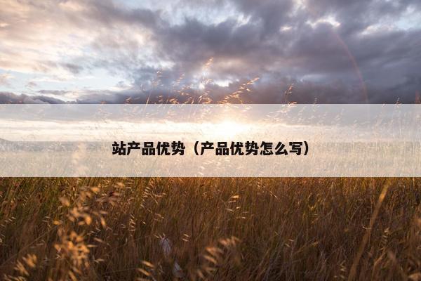 站产品优势（产品优势怎么写）