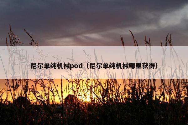 尼尔单纯机械pod（尼尔单纯机械哪里获得）