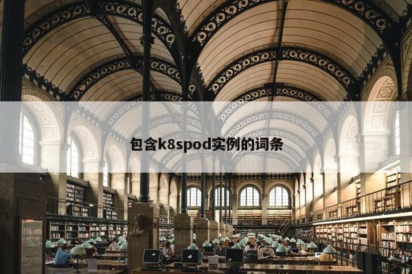 包含k8spod实例的词条