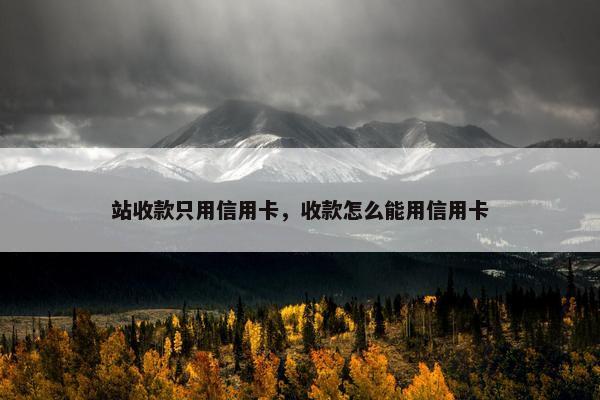 站收款只用信用卡，收款怎么能用信用卡