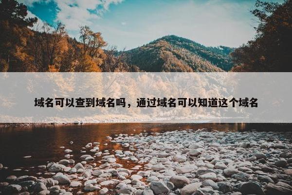域名可以查到域名吗，通过域名可以知道这个域名