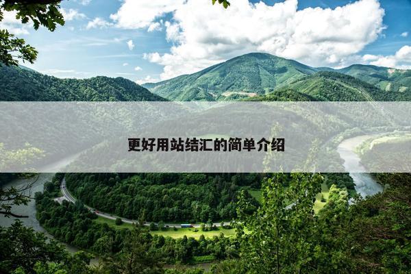 更好用站结汇的简单介绍