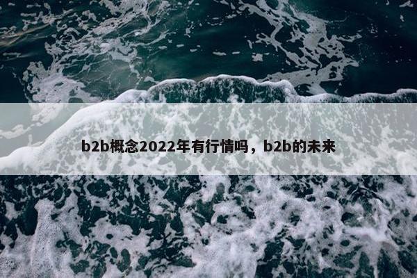 b2b概念2022年有行情吗，b2b的未来
