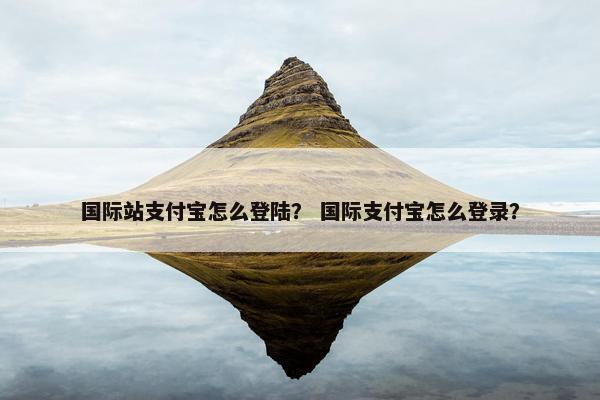 国际站支付宝怎么登陆？ 国际支付宝怎么登录？