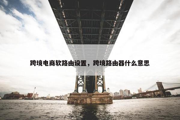 跨境电商软路由设置，跨境路由器什么意思