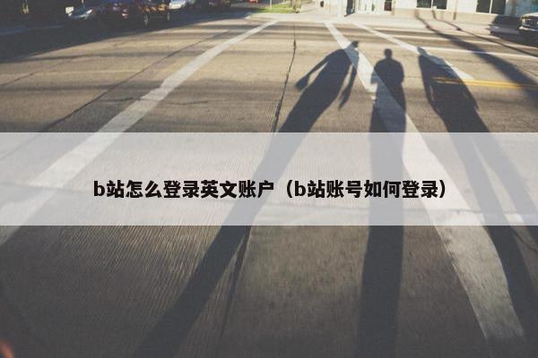 b站怎么登录英文账户（b站账号如何登录）