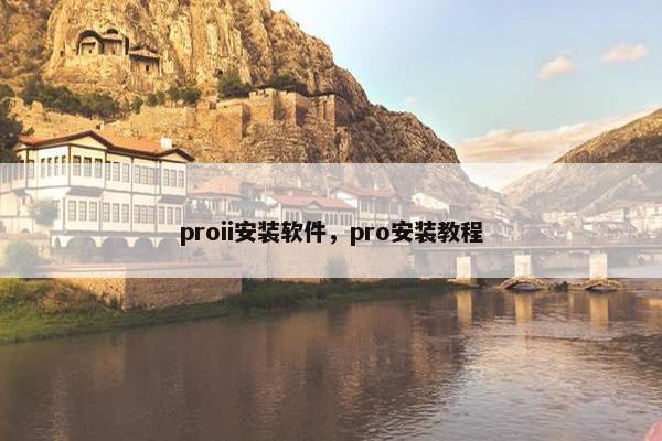 proii安装软件，pro安装教程