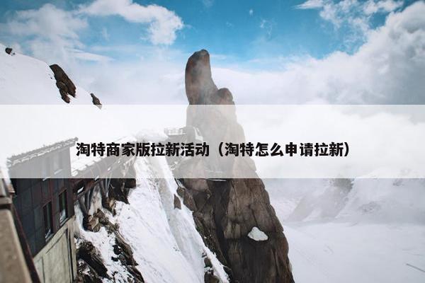淘特商家版拉新活动（淘特怎么申请拉新）