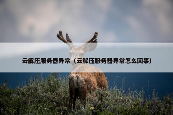 云解压服务器异常（云解压服务器异常怎么回事）