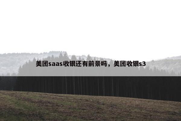 美团saas收银还有前景吗，美团收银s3
