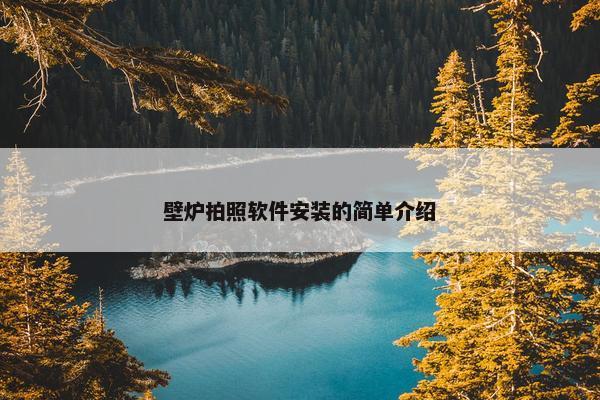 壁炉拍照软件安装的简单介绍