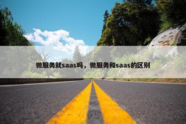 微服务就saas吗，微服务和saas的区别