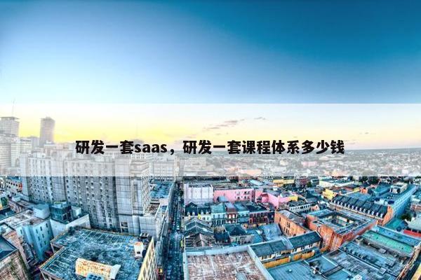 研发一套saas，研发一套课程体系多少钱